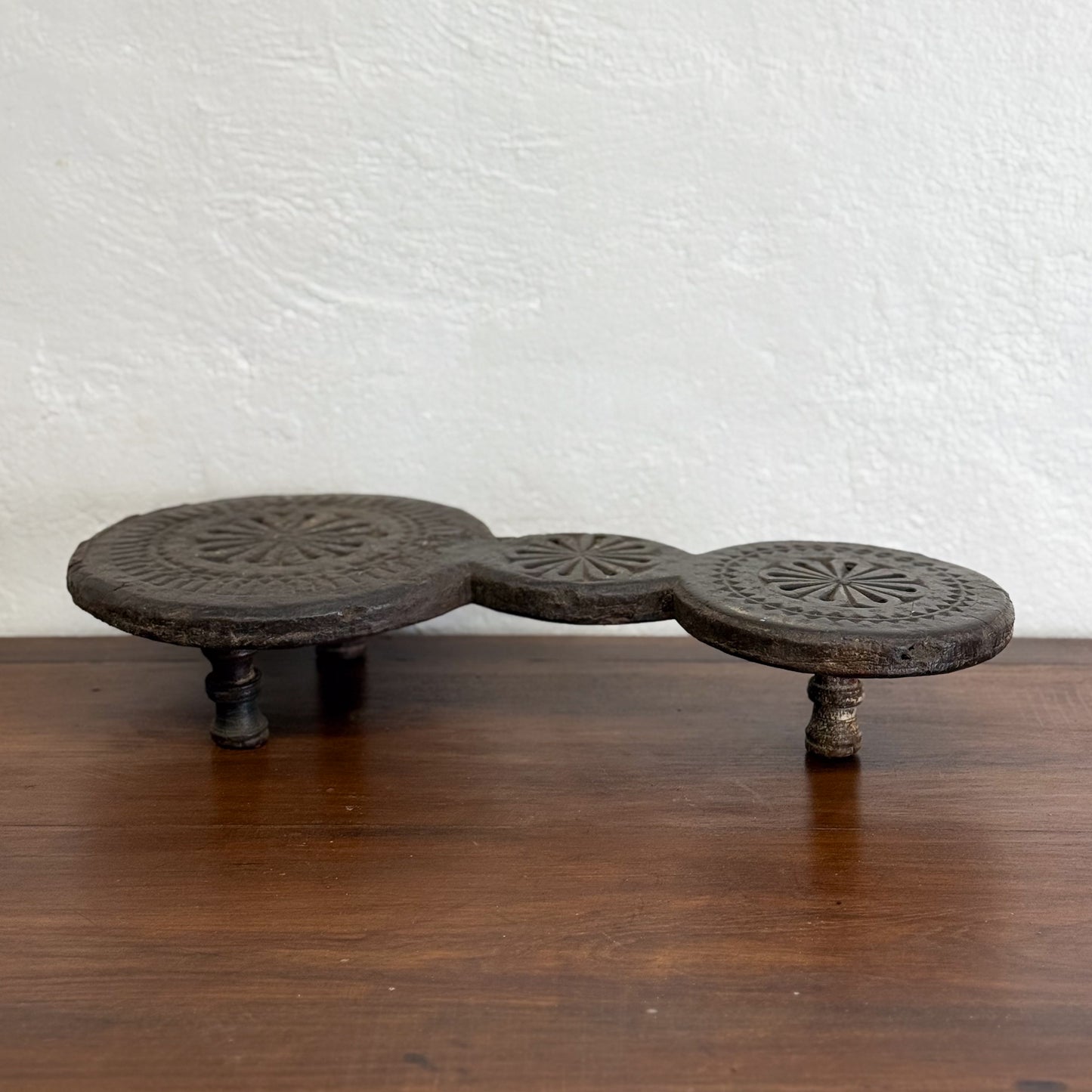 Carved Chapati Plate Stand