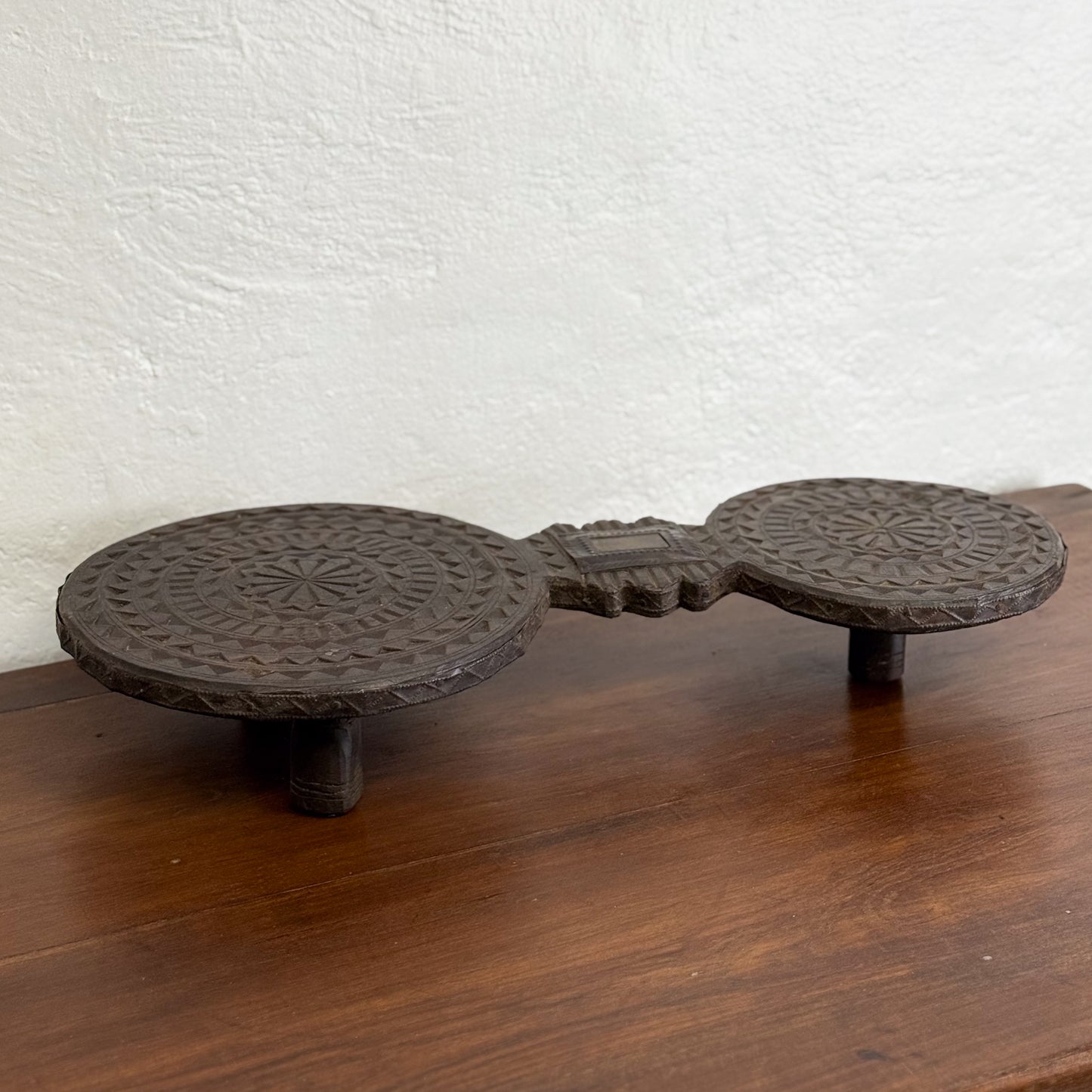 Carved Chapati Plate Stand