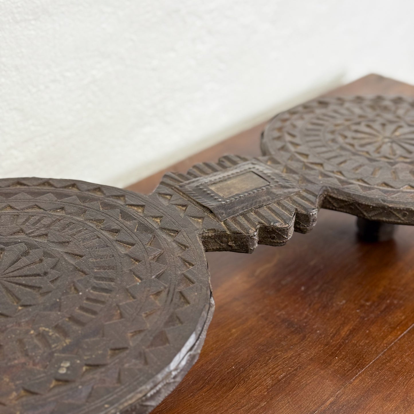 Carved Chapati Plate Stand