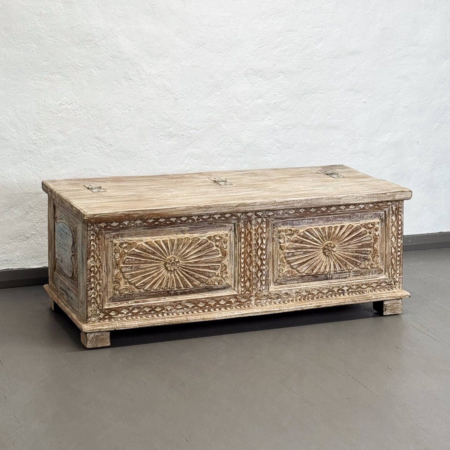 Carved Teak Chest
