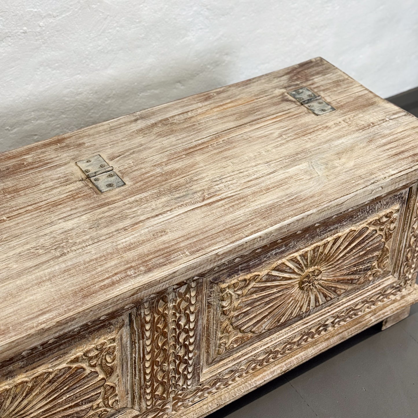 Carved Teak Chest