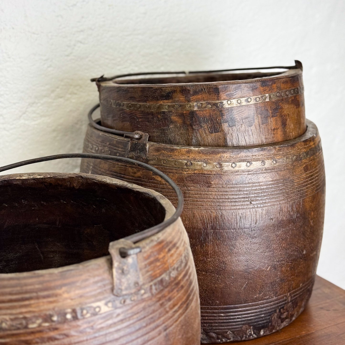 Assorted Timber Bucket with Handle