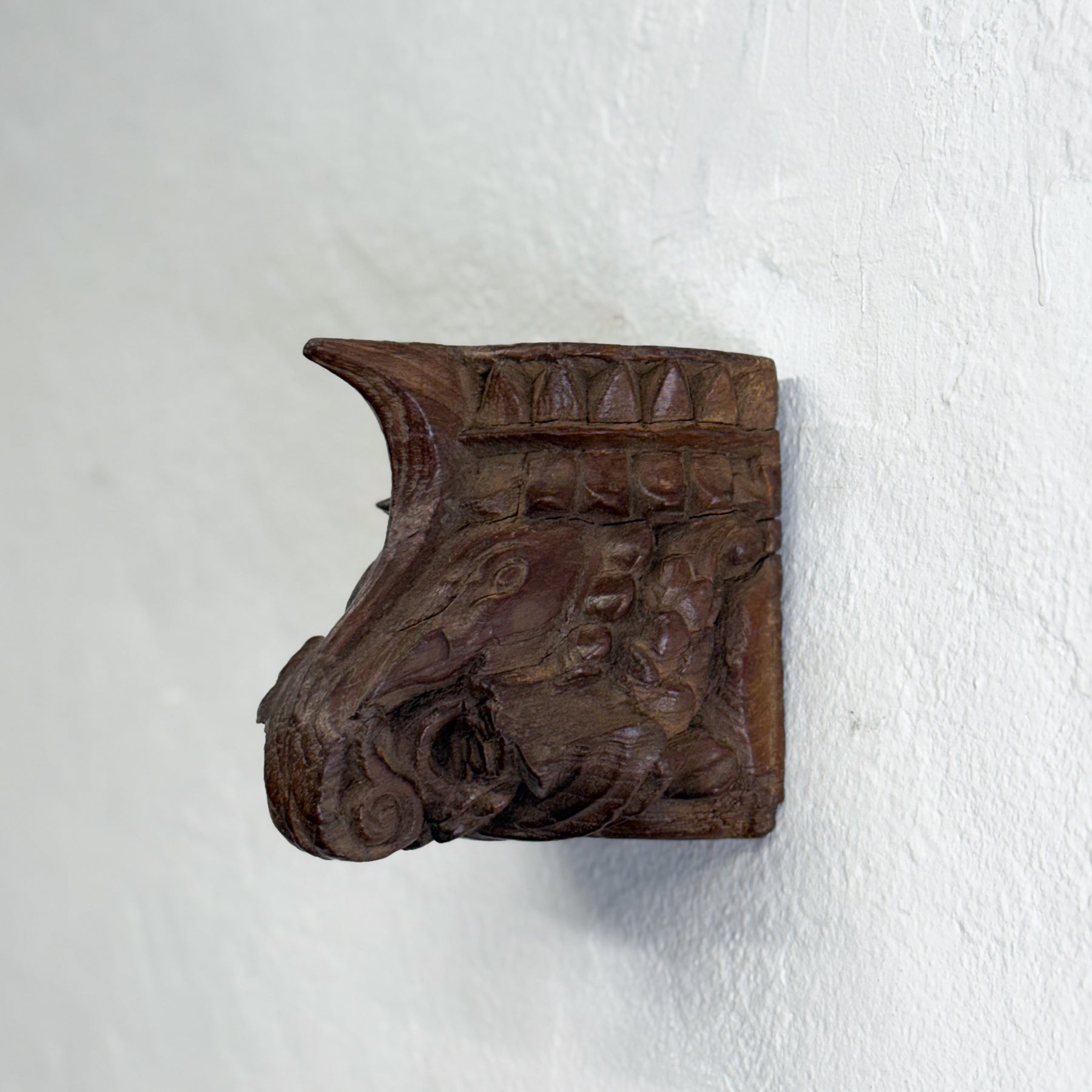 Carved Wooden Wall Candle Holder