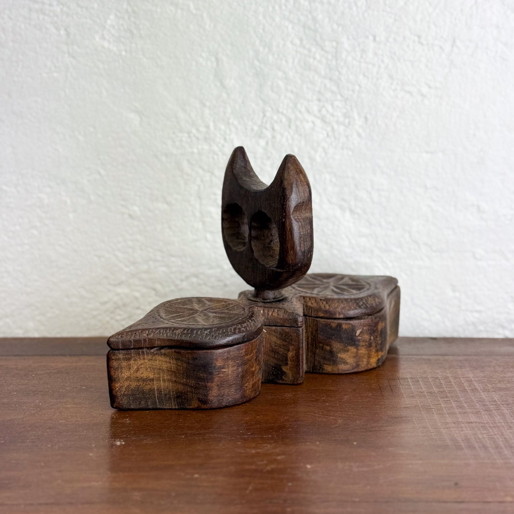 Carved Double Spice Box I