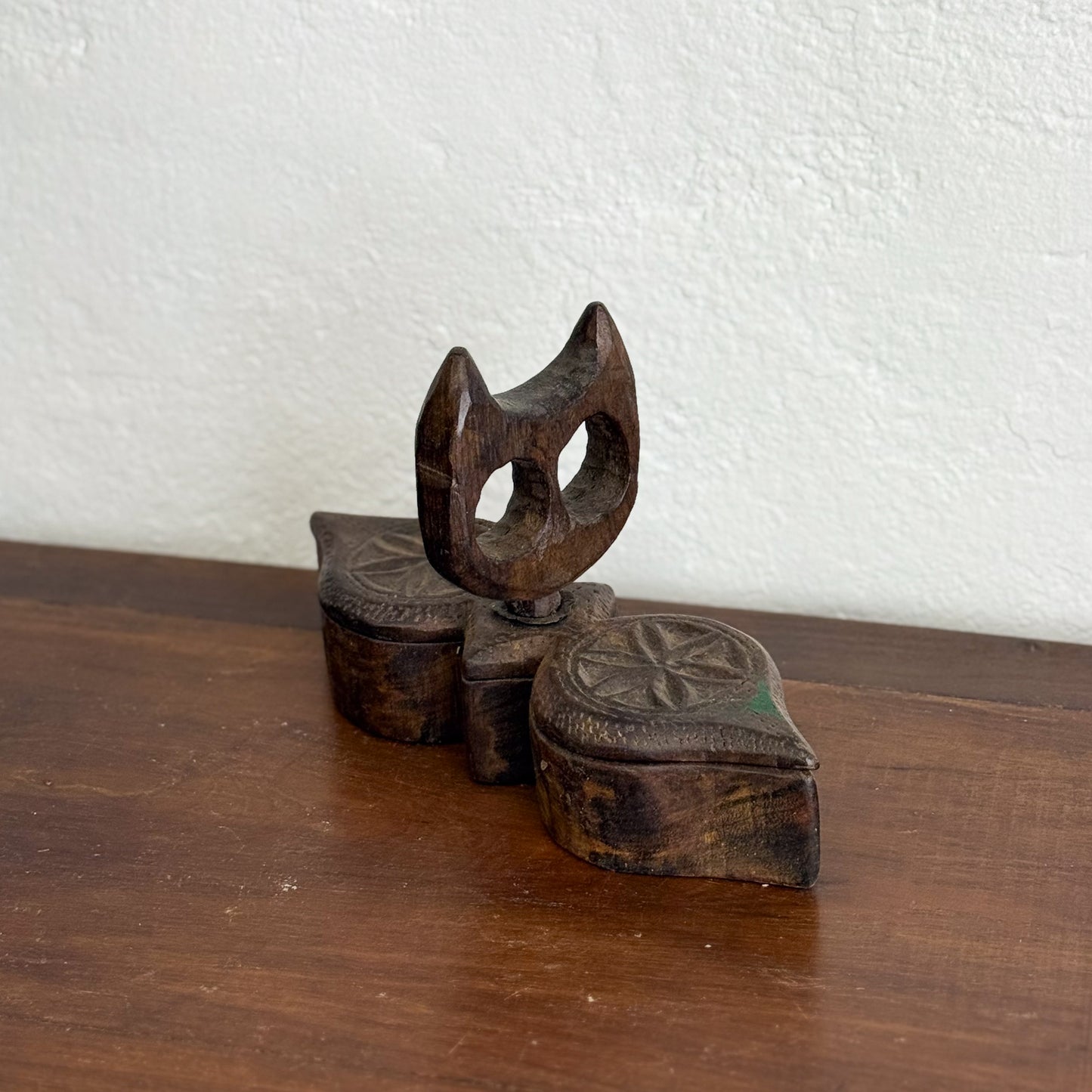 Carved Double Spice Box I
