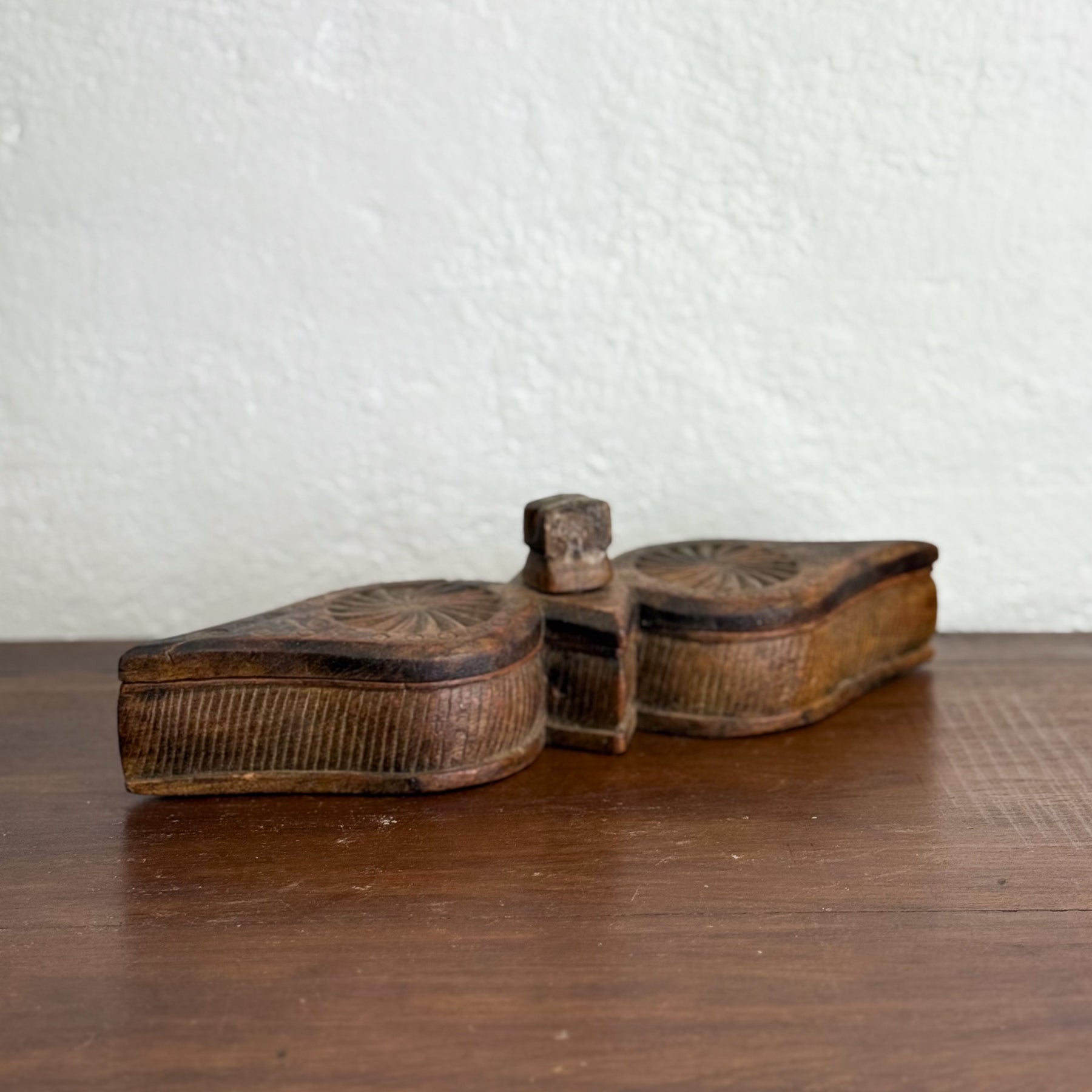 Carved Double Spice Box III