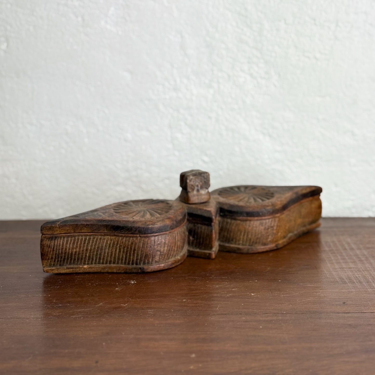 Carved Double Spice Box III