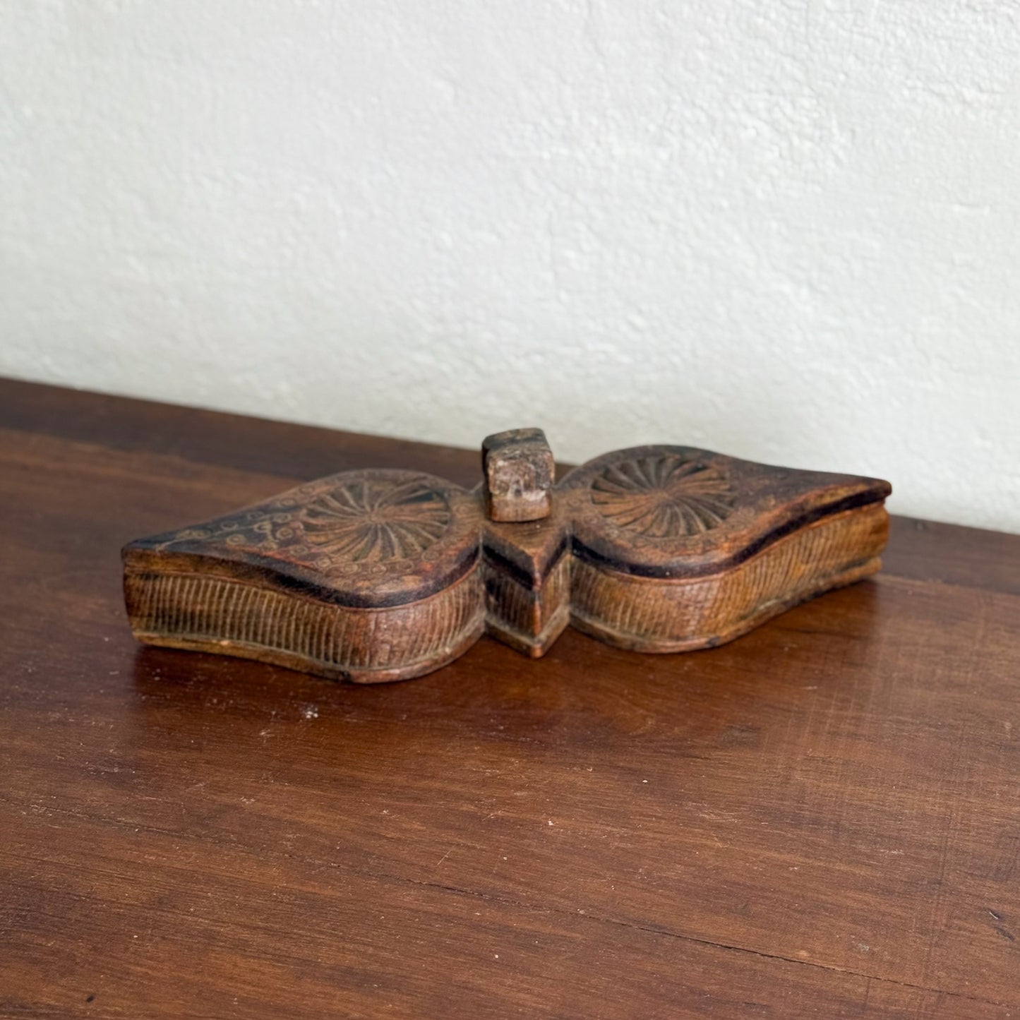 Carved Double Spice Box III