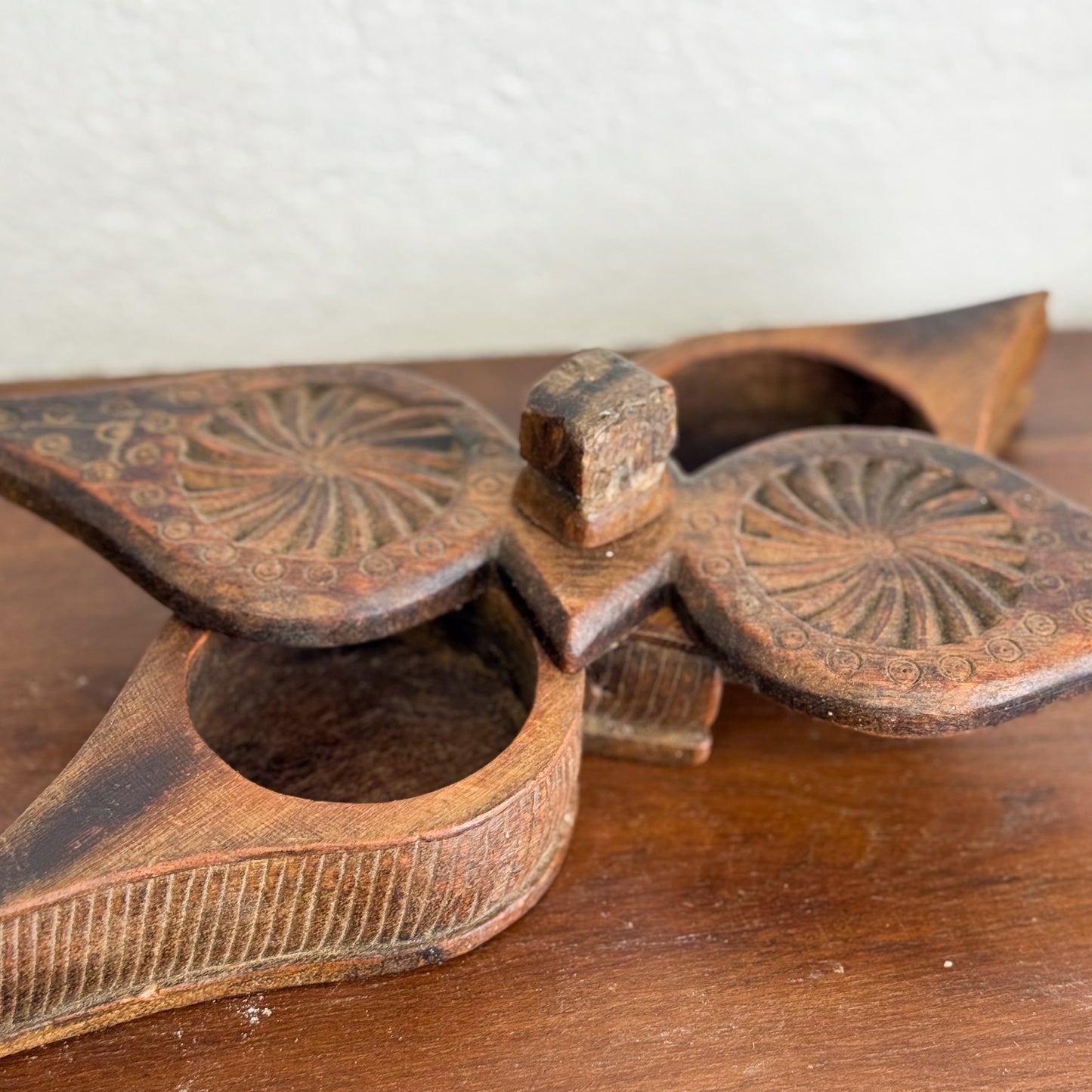 Carved Double Spice Box III
