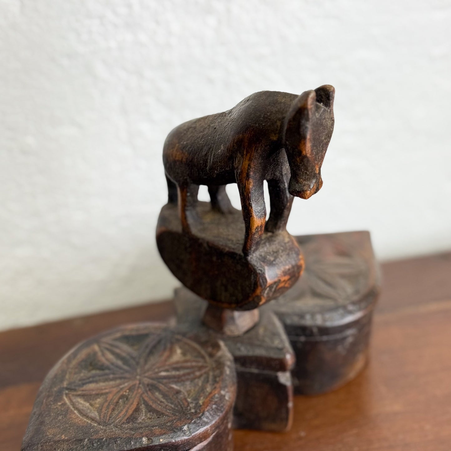 Carved Double Spice Box IV
