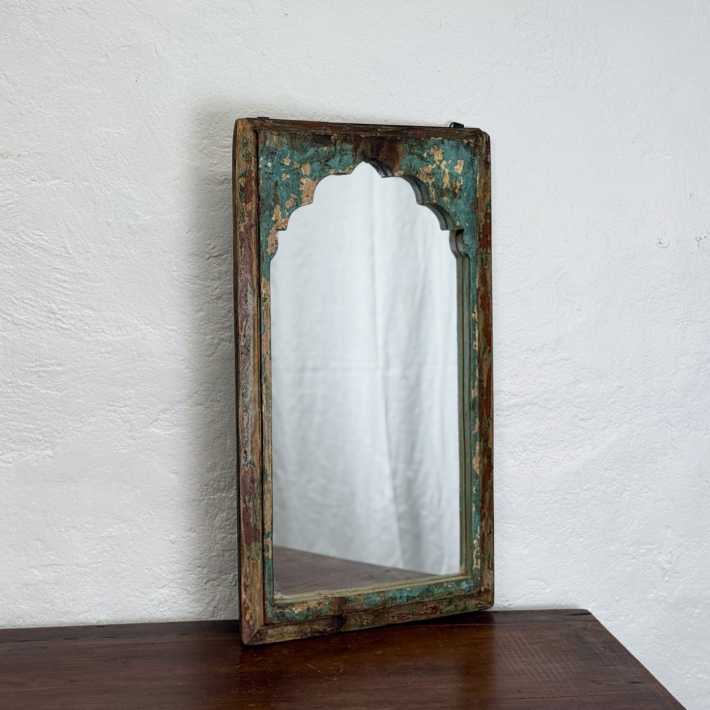 Rustic Painted Arch Mirror