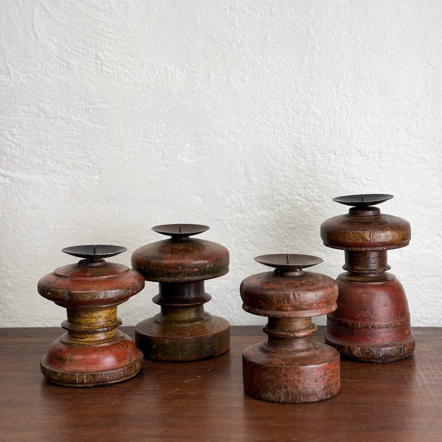 Turned Wooden Candle Stand