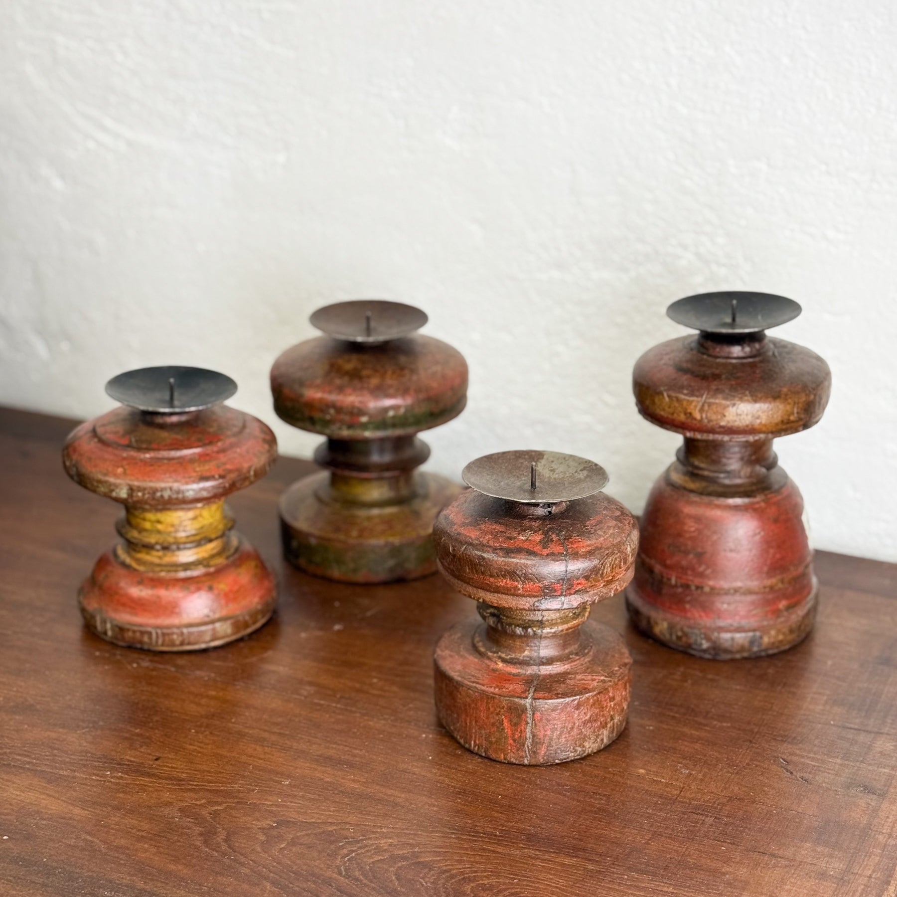 Turned Wooden Candle Stand