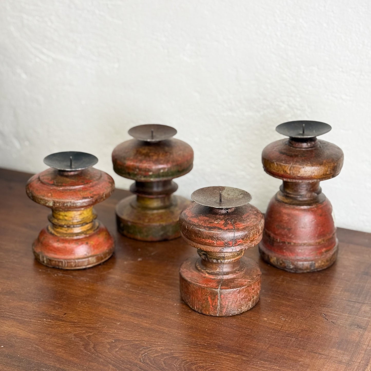 Turned Wooden Candle Stand