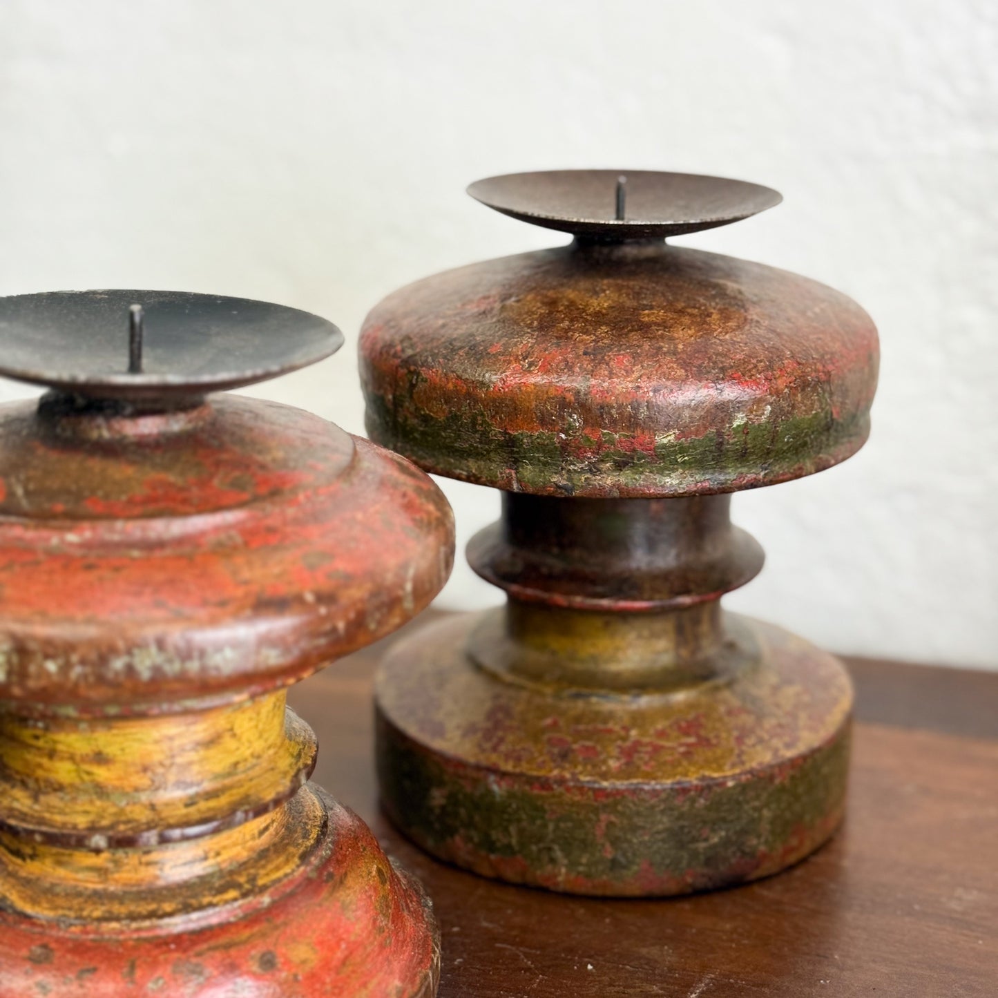Turned Wooden Candle Stand