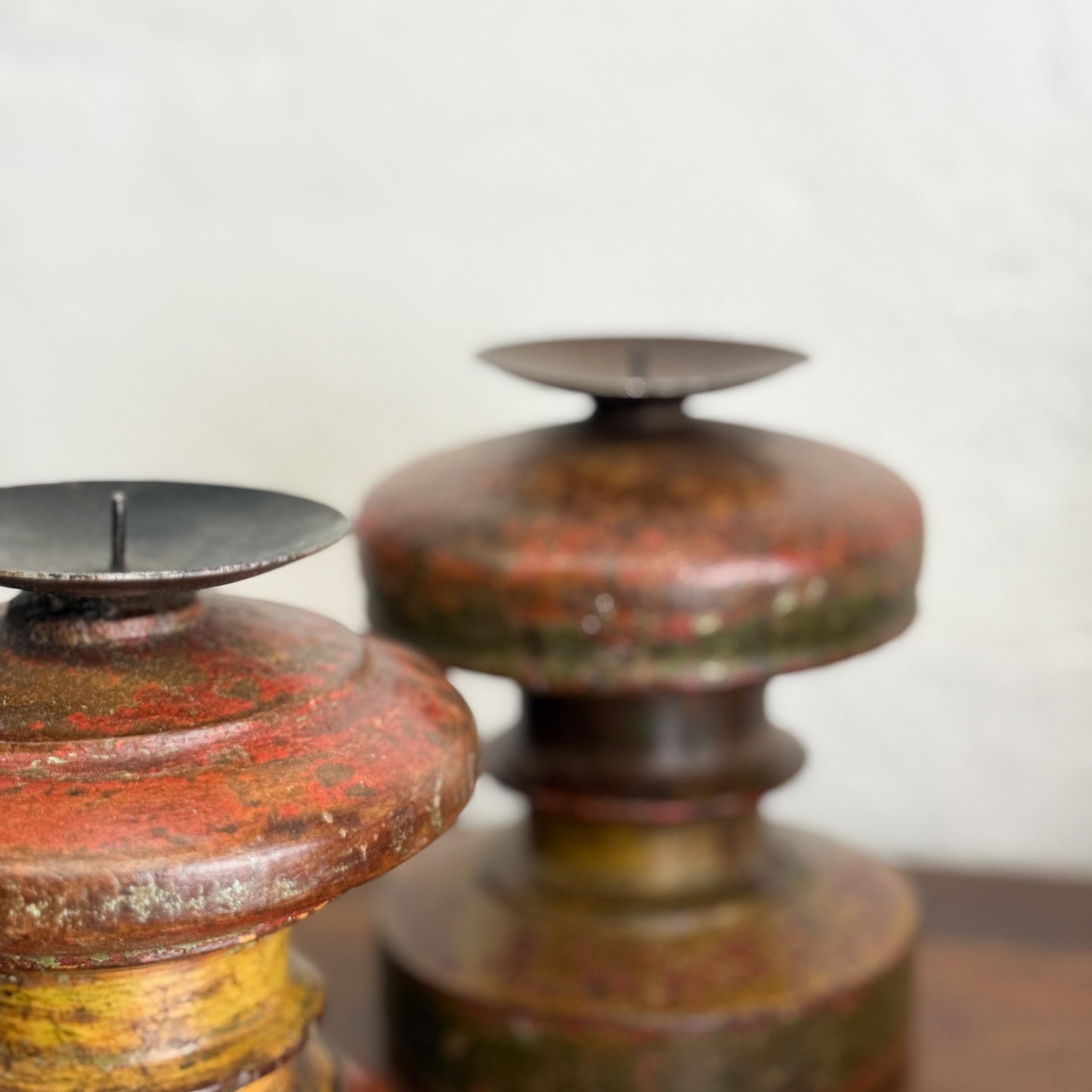 Turned Wooden Candle Stand