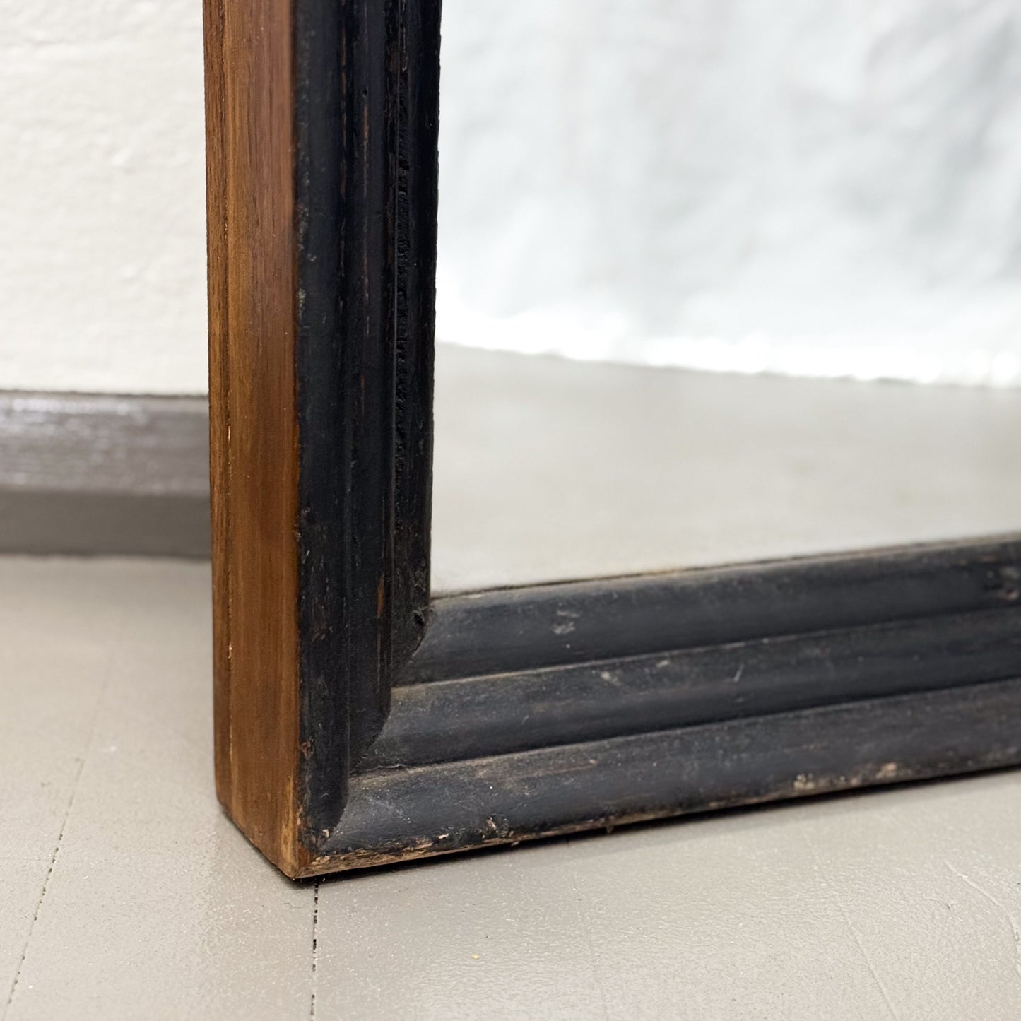 Simple Teak Framed Mirror III