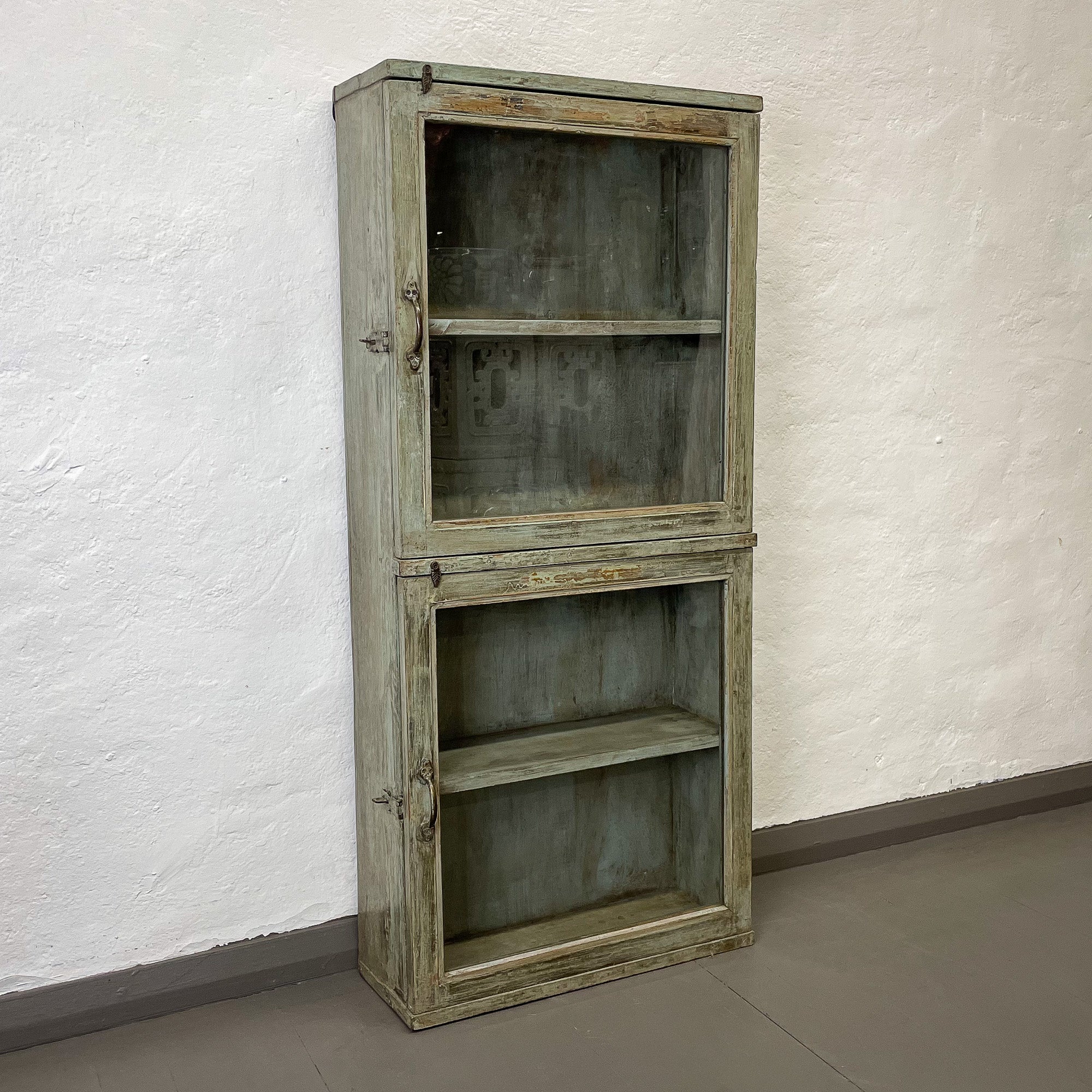 Green Wooden Showcase
