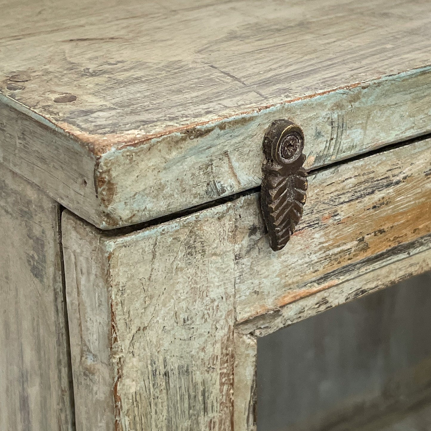 Green Wooden Showcase