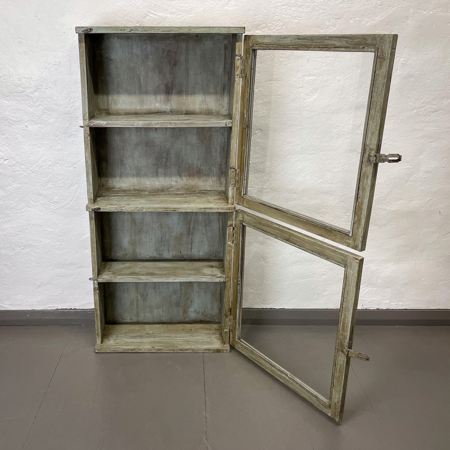 Green Wooden Showcase