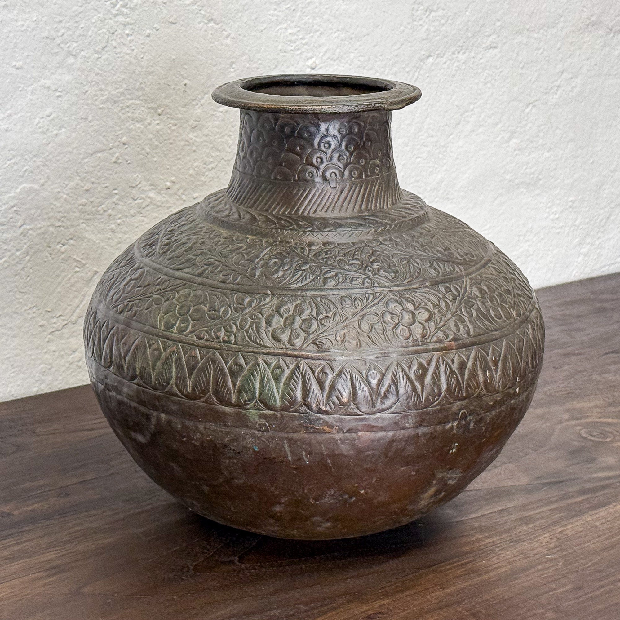 Decorated Copper Pot