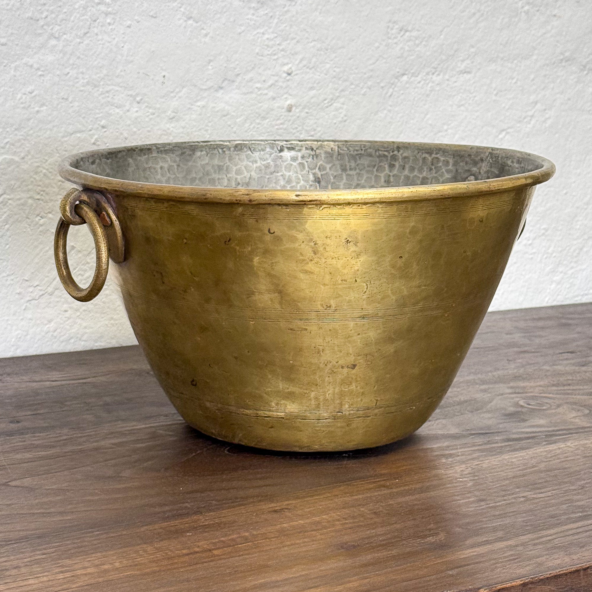 Brass Bucket with Ring Handles
