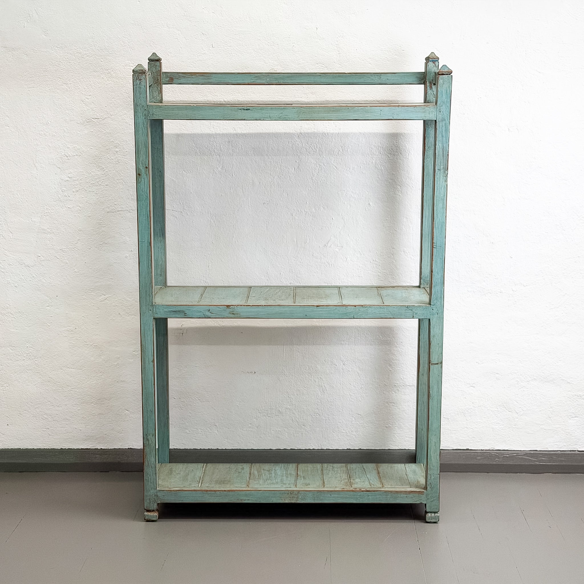 Turquoise Painted Timber Shelf