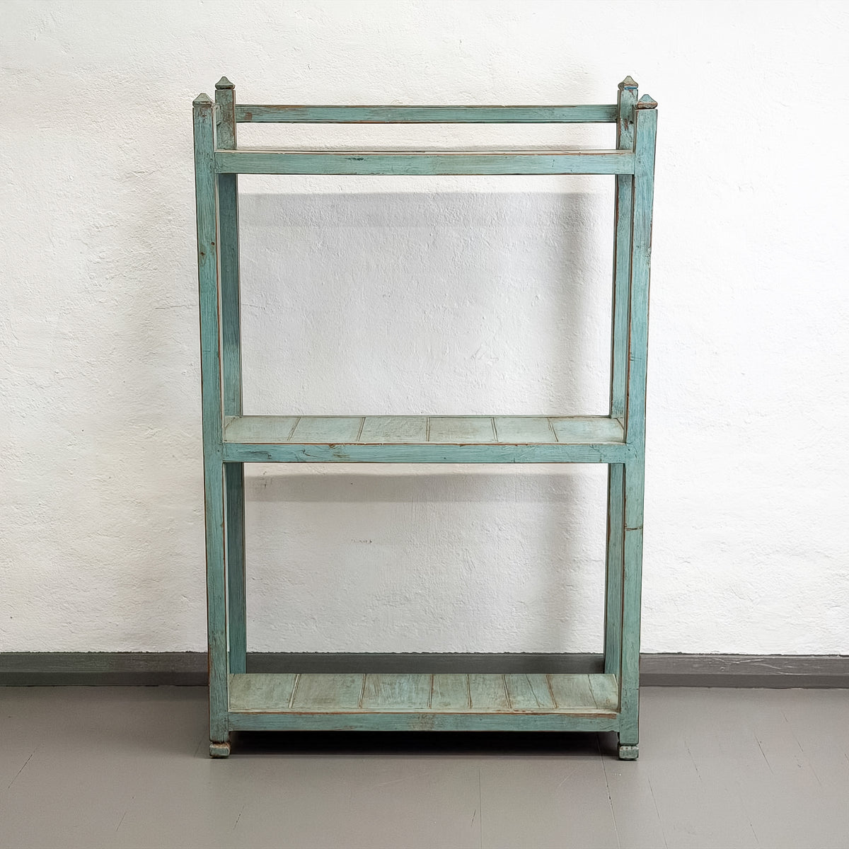 Turquoise Painted Timber Shelf