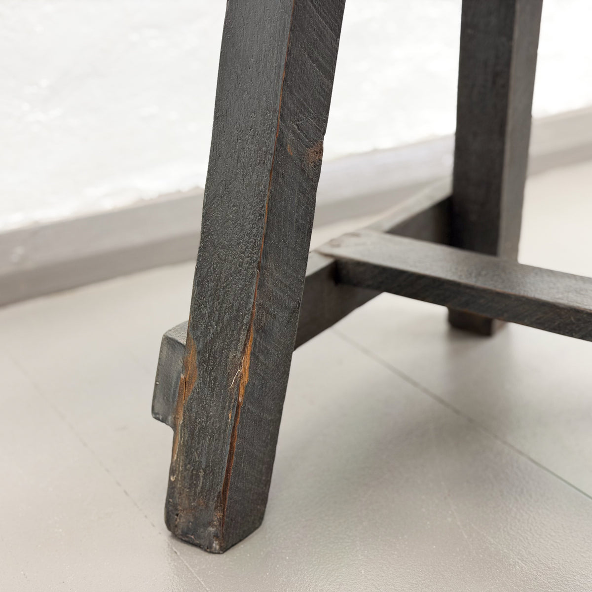 Black Teak Stool