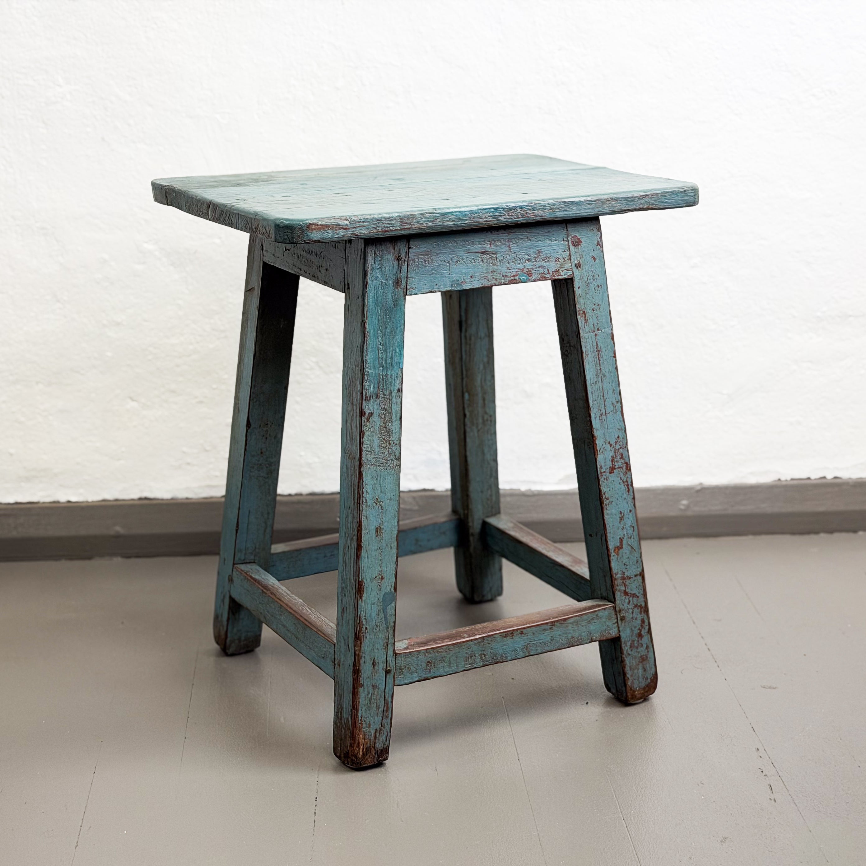 Blue Teak Stool