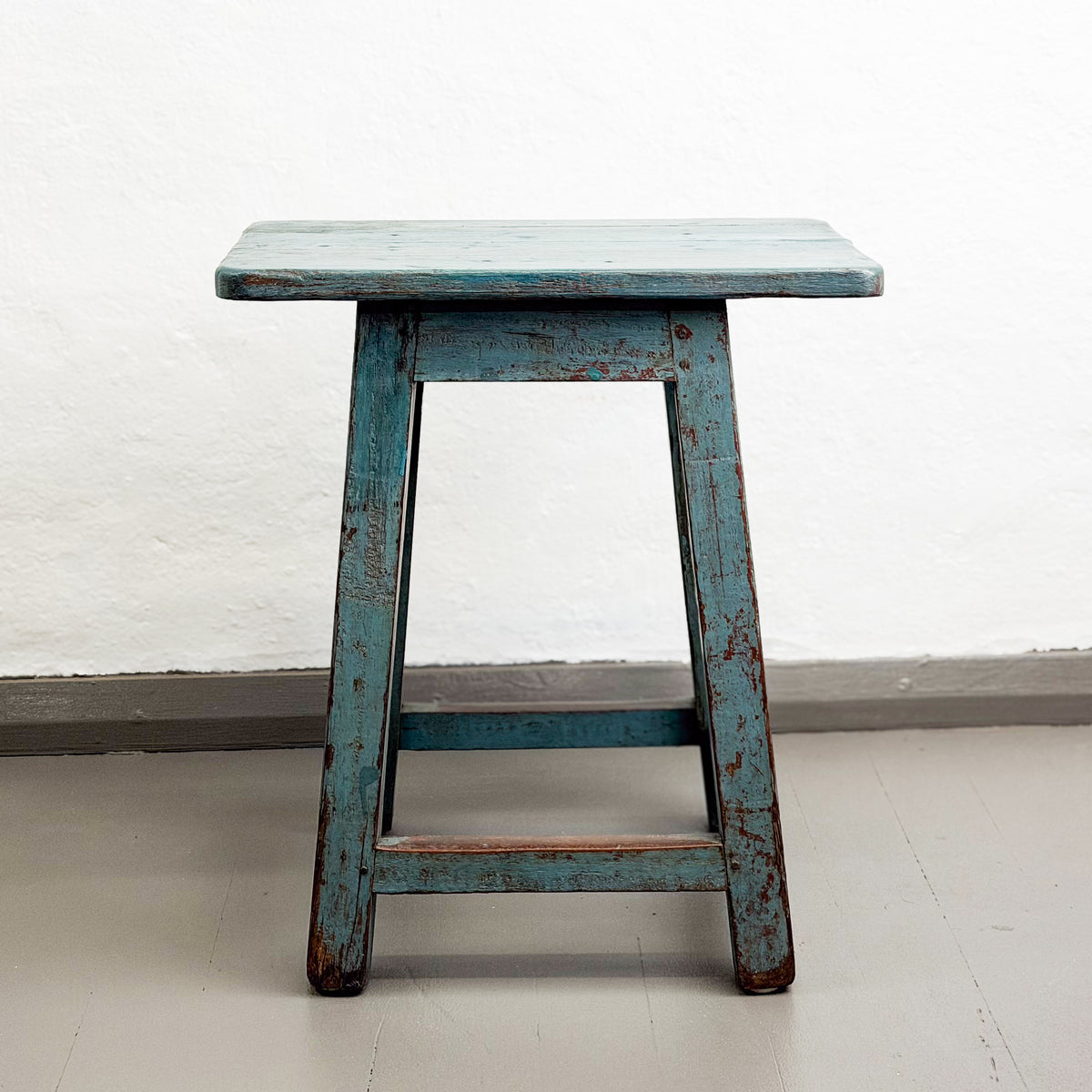 Blue Teak Stool