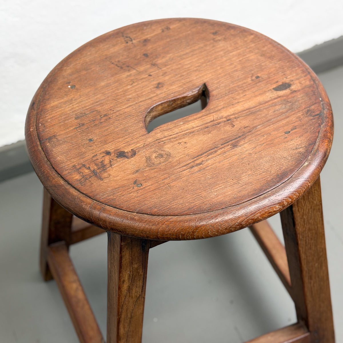 Round Teak Stool
