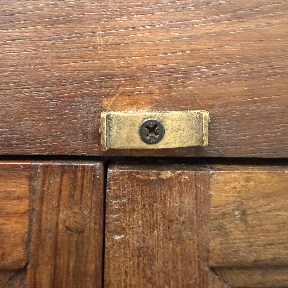 Vintage Indian Double Door Showcase Cabinet