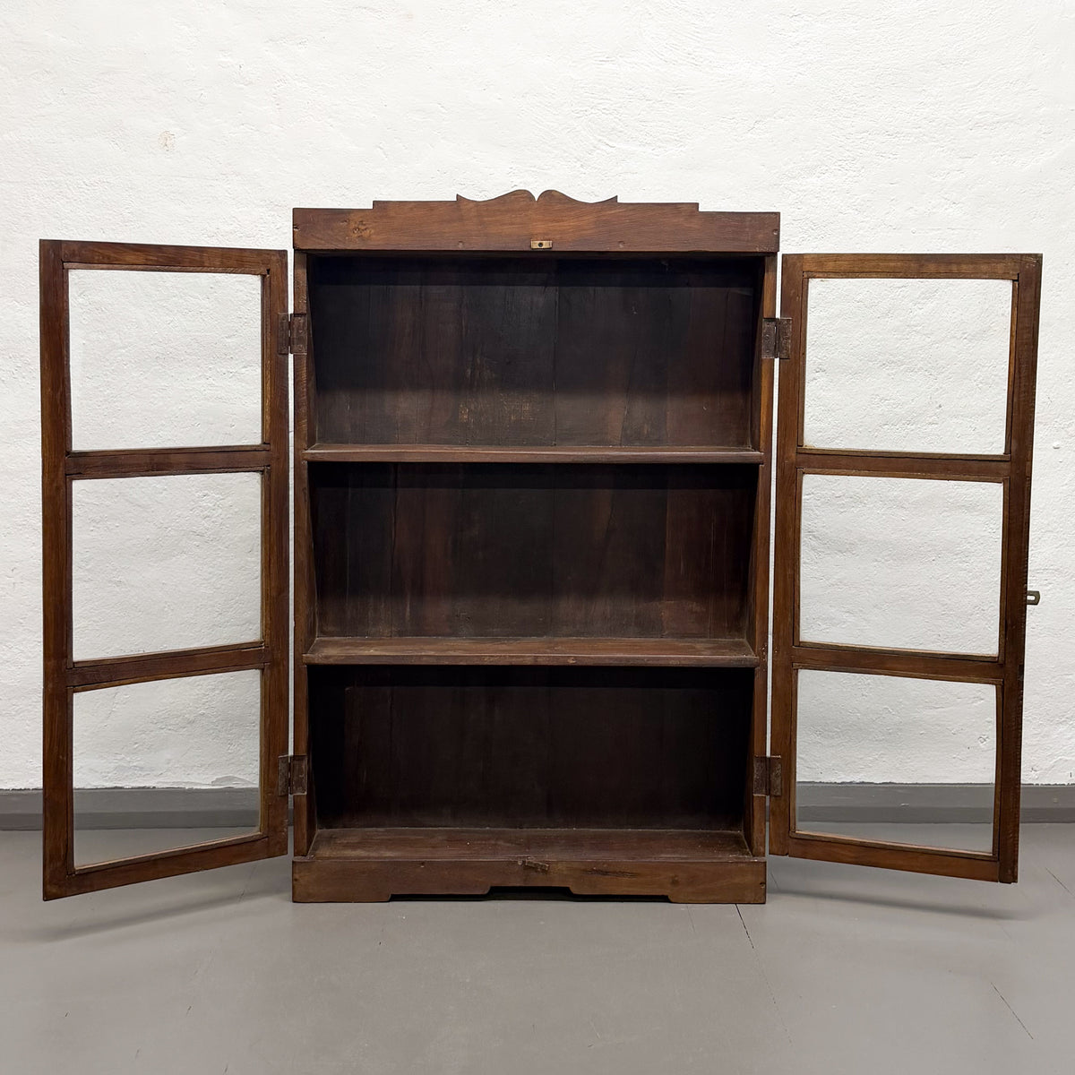 Vintage Indian Double Door Showcase Cabinet