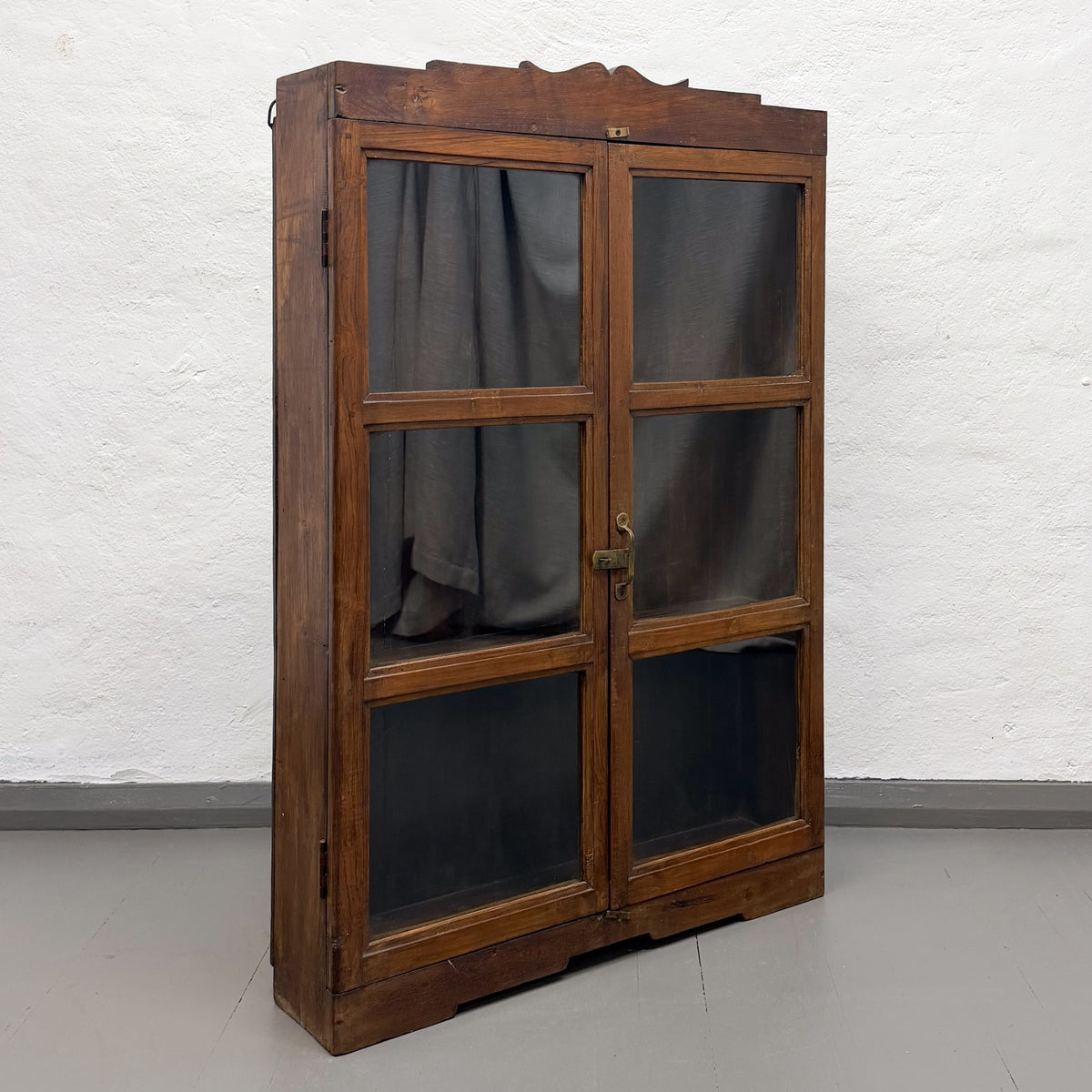 Vintage Indian Double Door Showcase Cabinet