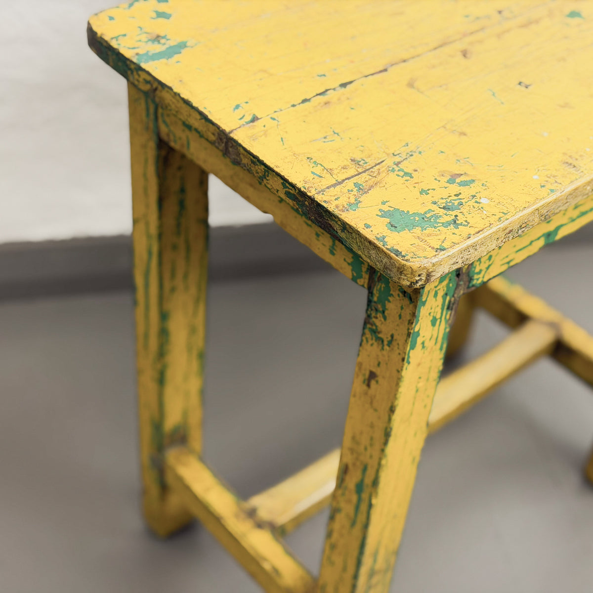 Yellow Kids Painted Timber Table