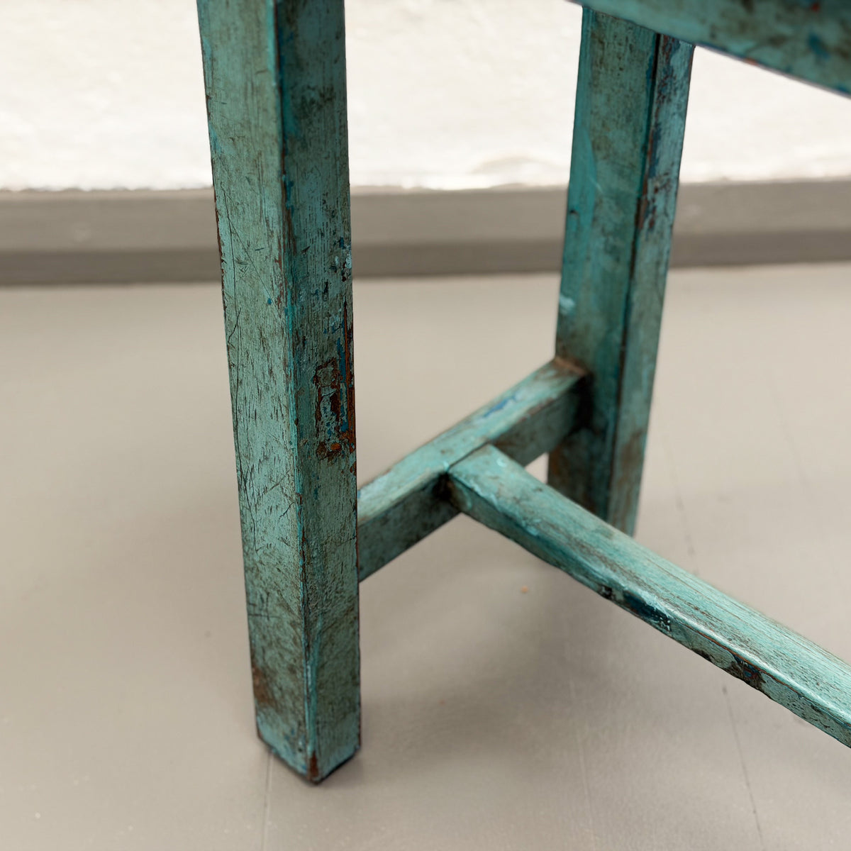 Turquoise Kids Painted Timber Table