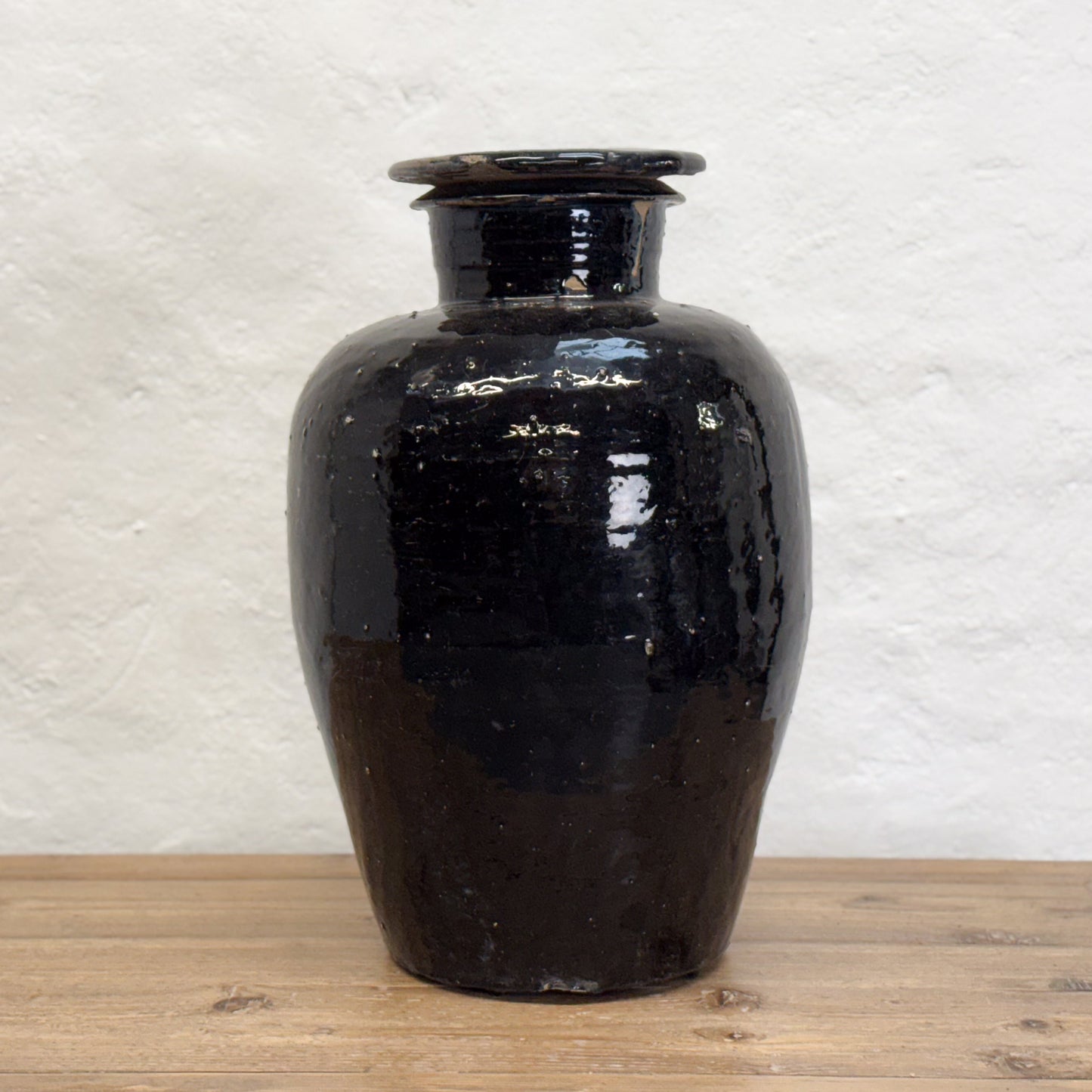 Glazed Lidded Storage Jar