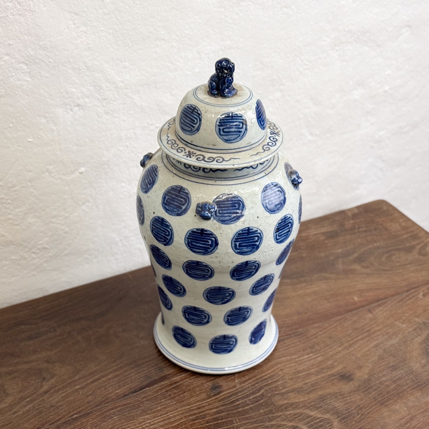 Pair of 'Long Life' Temple Jars