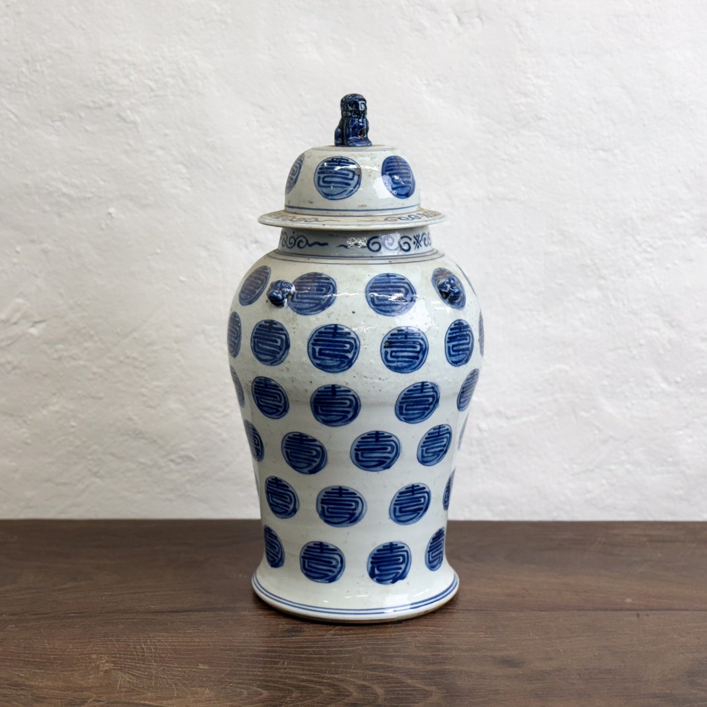 Pair of 'Long Life' Temple Jars