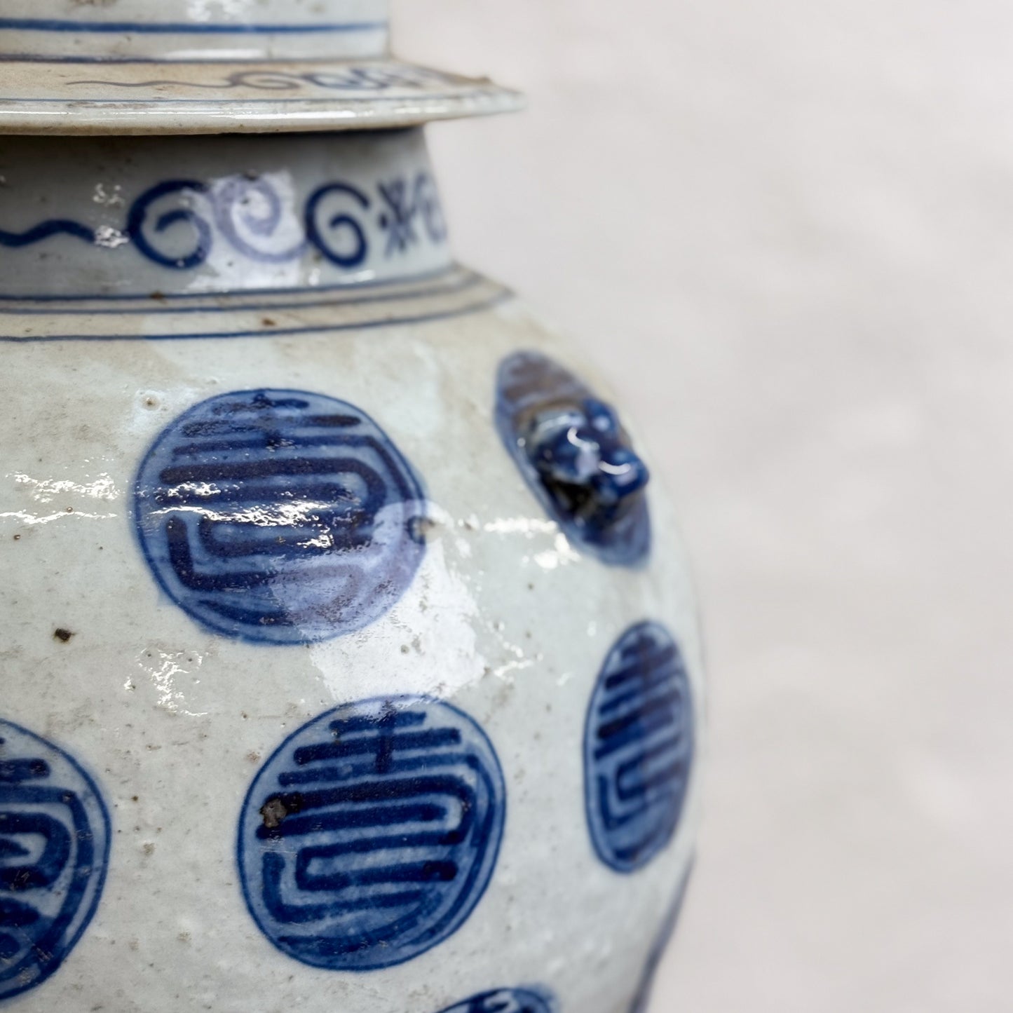Pair of 'Long Life' Temple Jars