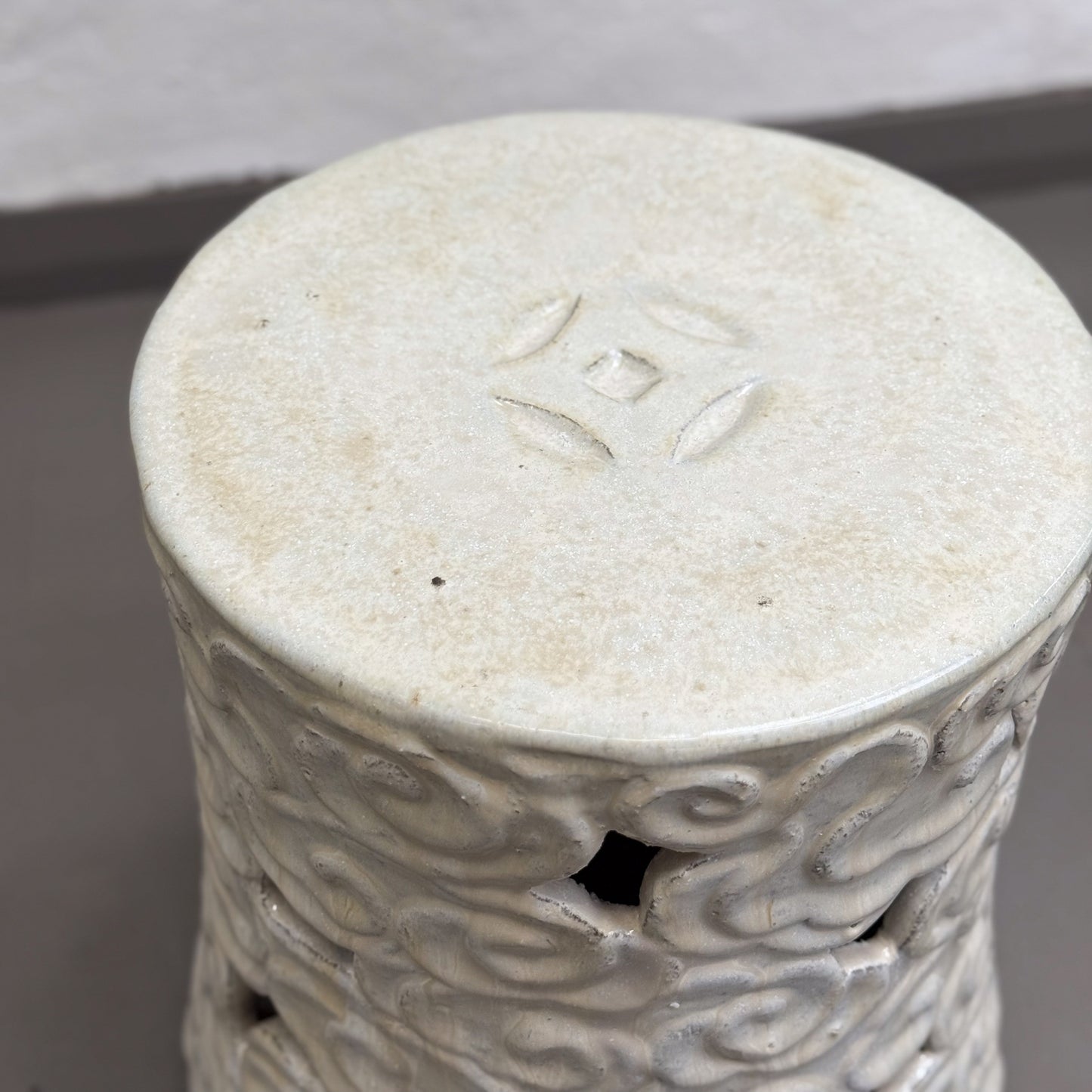 White Cloud Porcelain Stool
