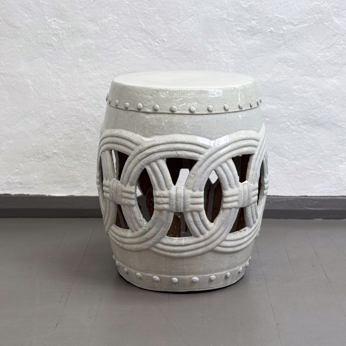 White Porcelain Rope Stool