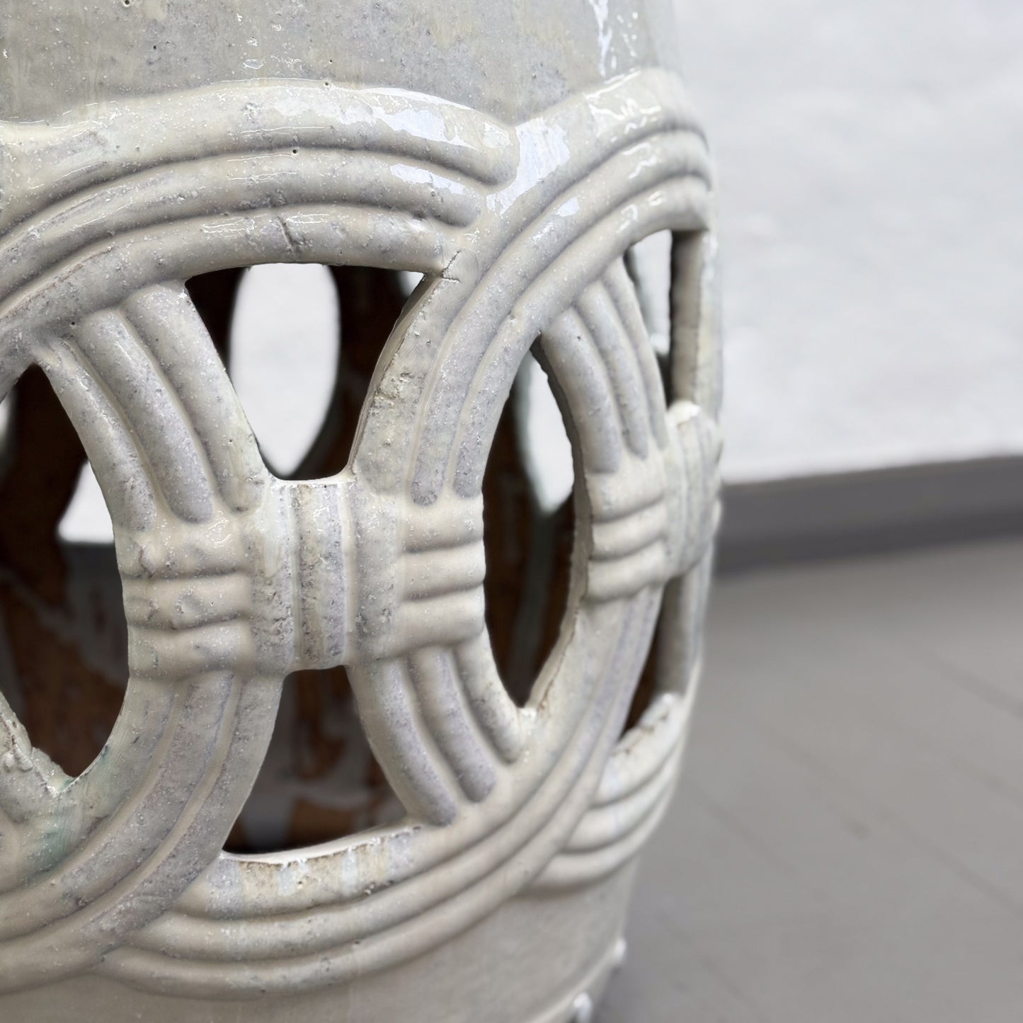 White Porcelain Rope Stool
