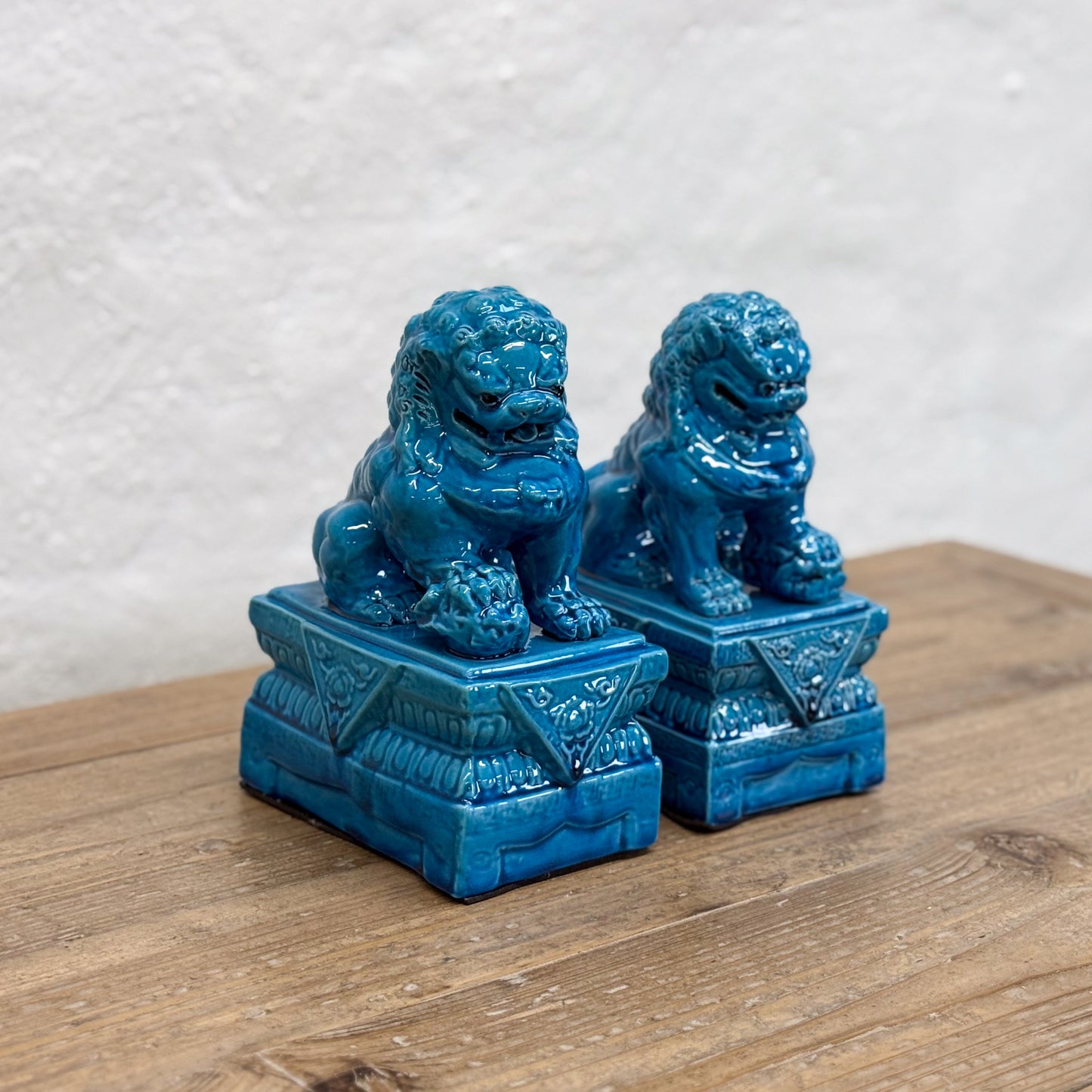 Ornate Foo Dog Pair