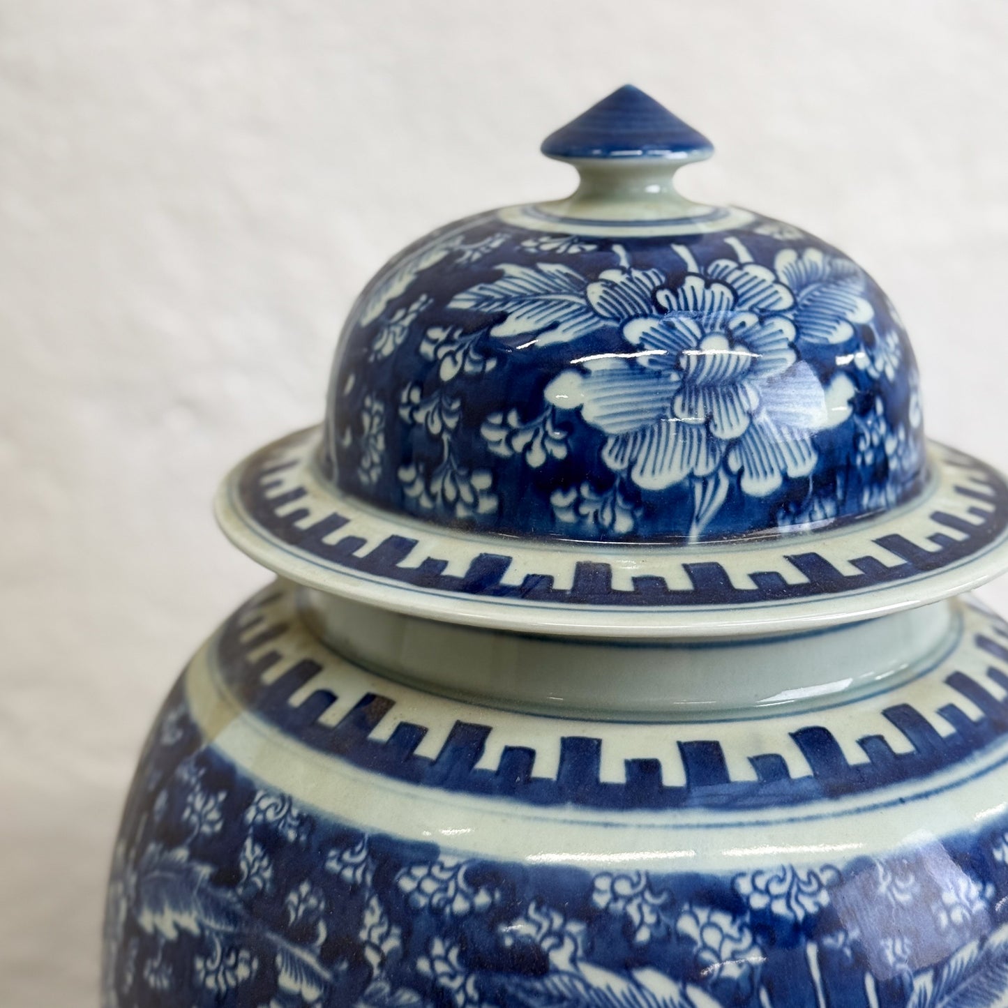 Peony & Floral Porcelain Ginger Jar