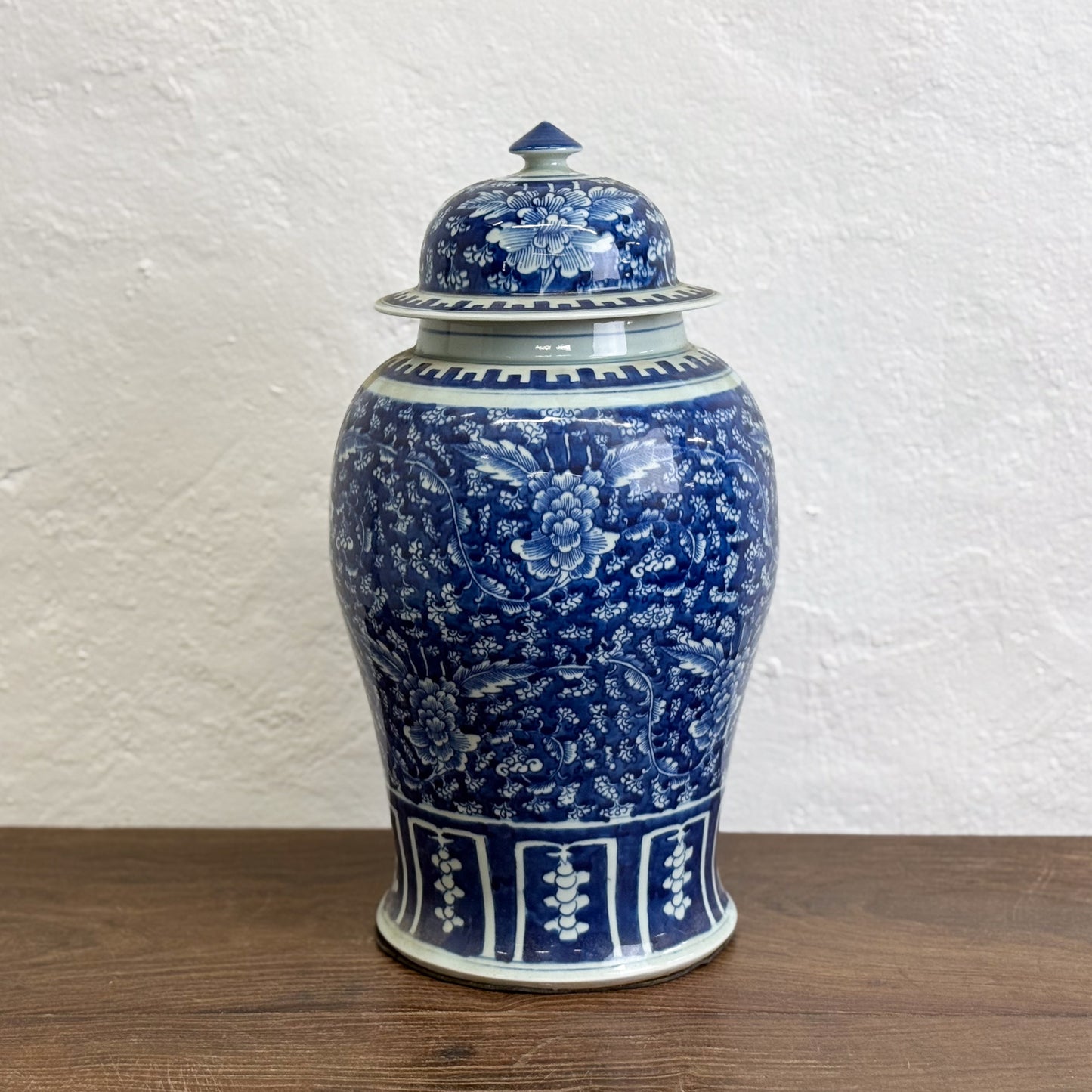 Peony & Floral Porcelain Ginger Jar