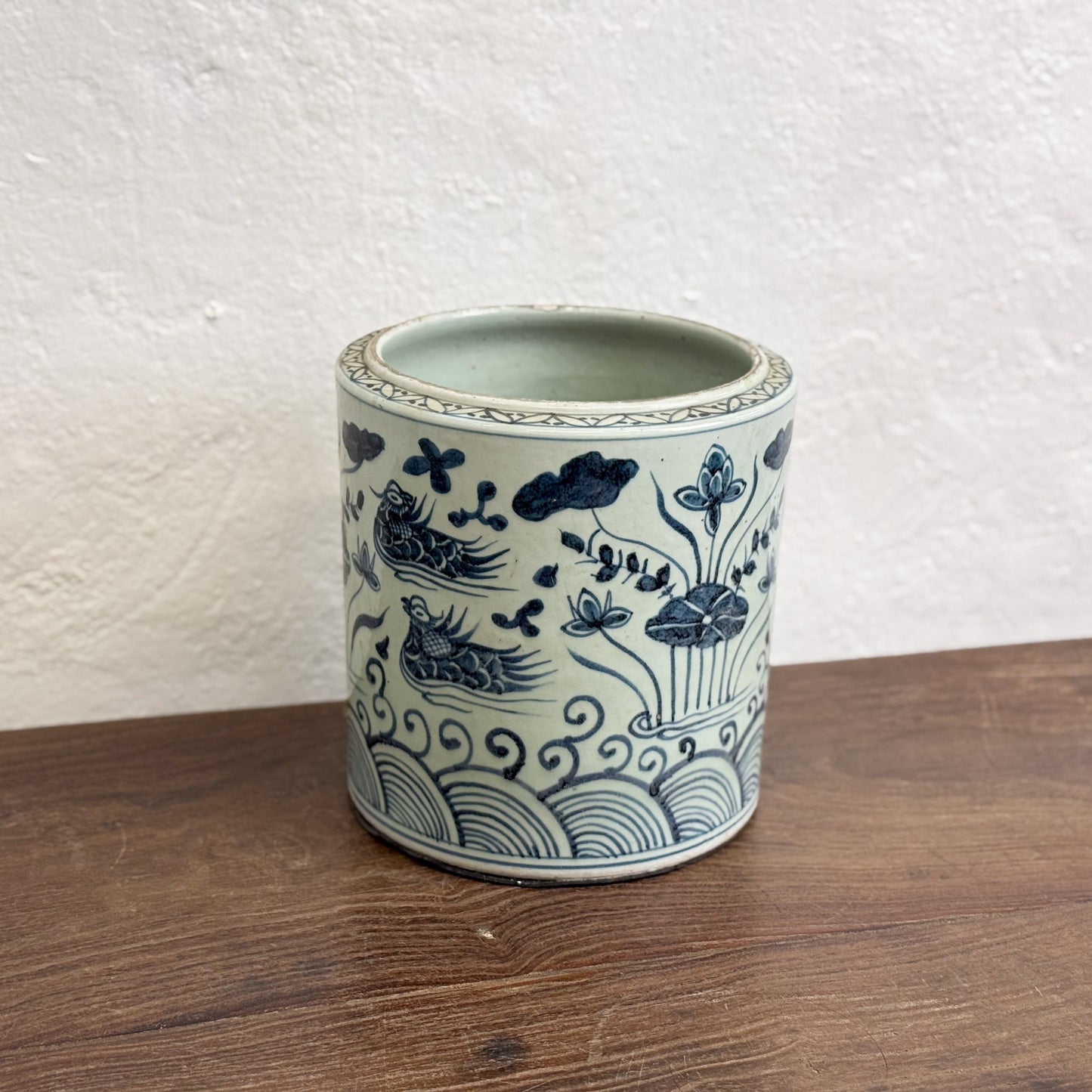 Duck Pond Porcelain Paintbrush Holder