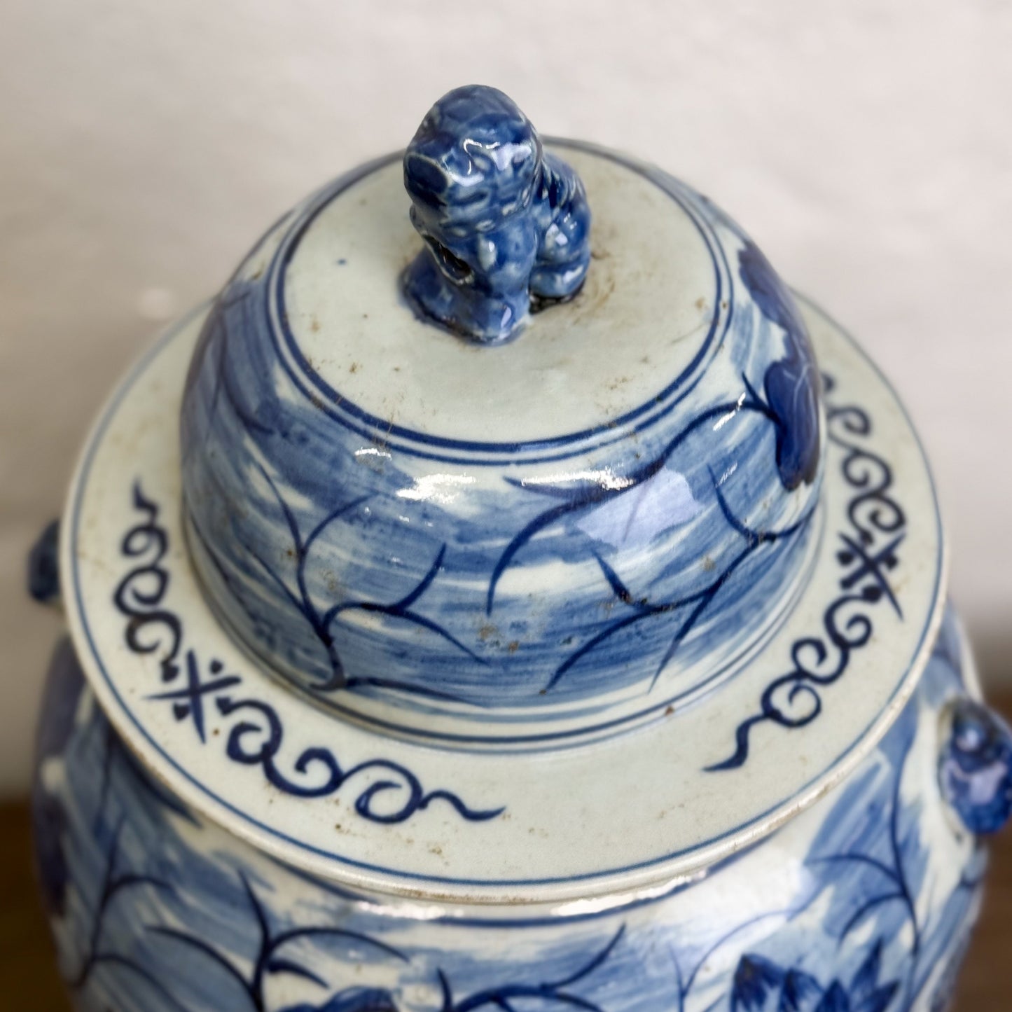 Lotus Pond Porcelain Temple Jar