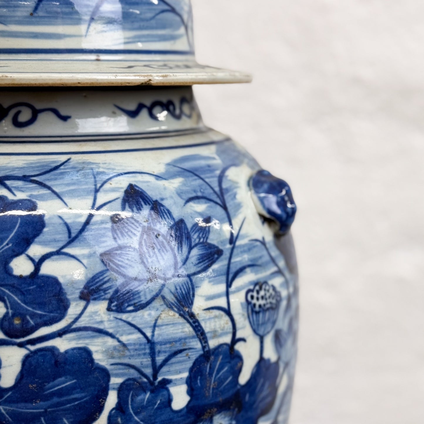 Lotus Pond Porcelain Temple Jar